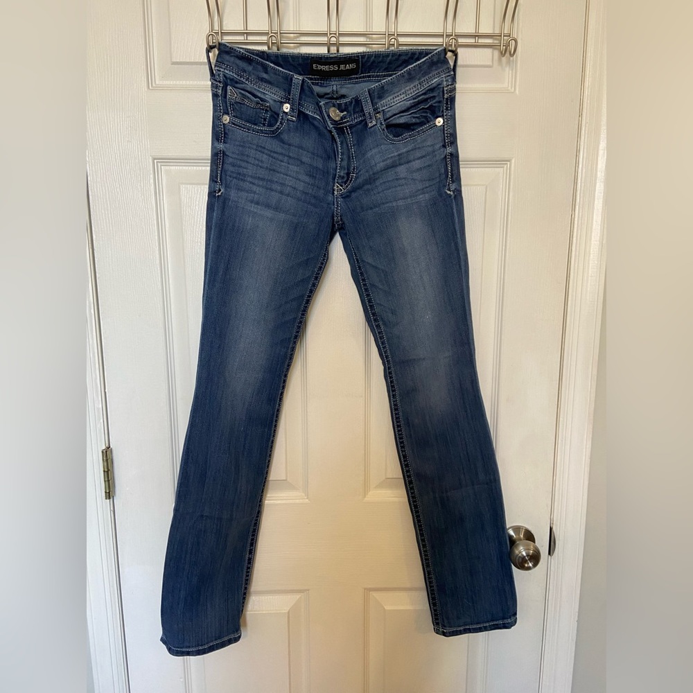 Express Skinny Stella Low Rise Jeans